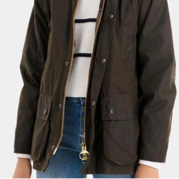 Barbour + J. Crew Olive Classic Bedale - Picture 2 of 6